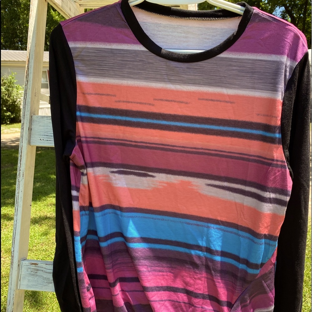 Long Sleeve Knot Front Shirt
